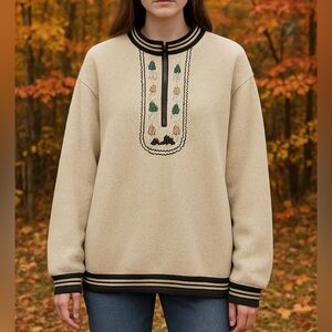 Vintage Tundra Sport Woodland Fleece Half Zip Pullover